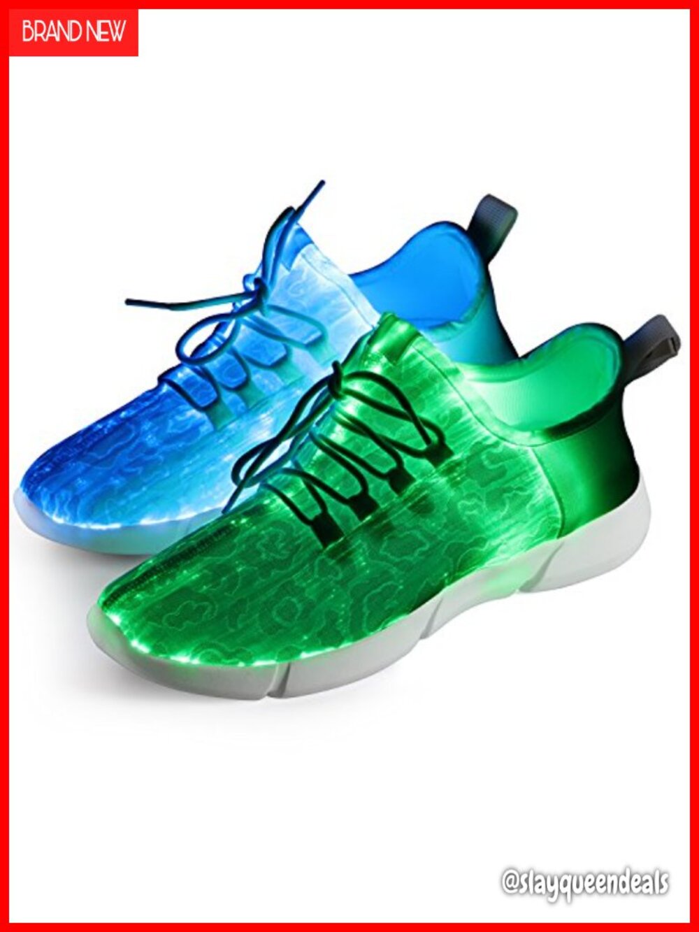 Shinmax LED Light Up Sneakers USB Rechargeable Fiber Optic Flashing Shoes